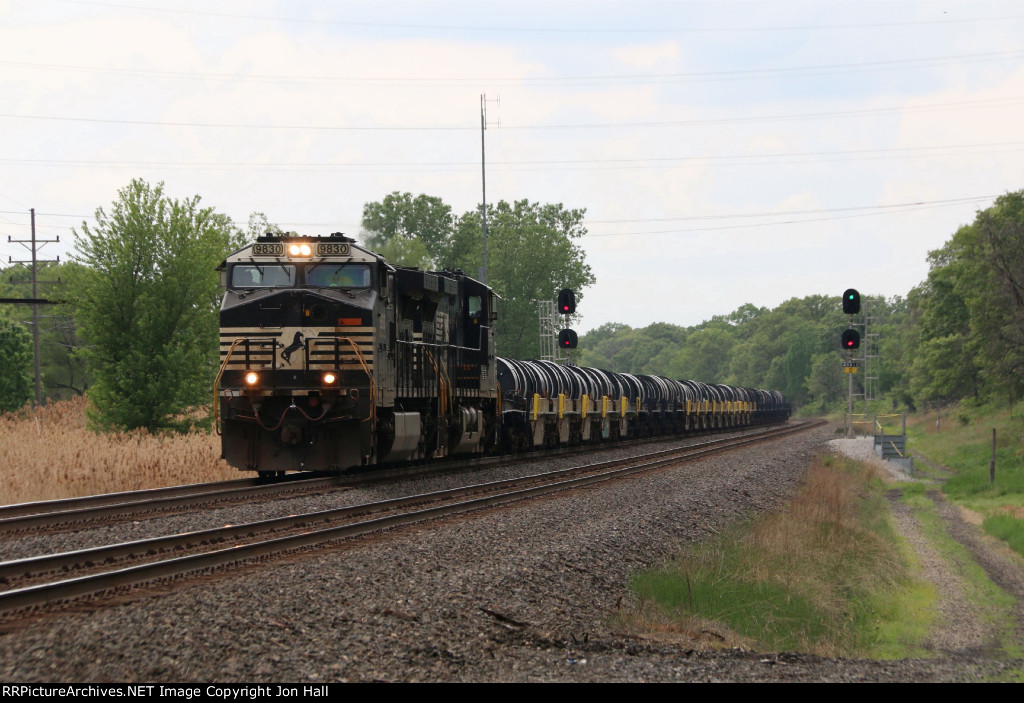 B09 heads east with coils for New Carlisle